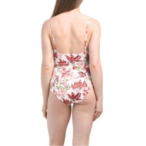 Onia Women's Floral One Piece Swimsuit - Red and White